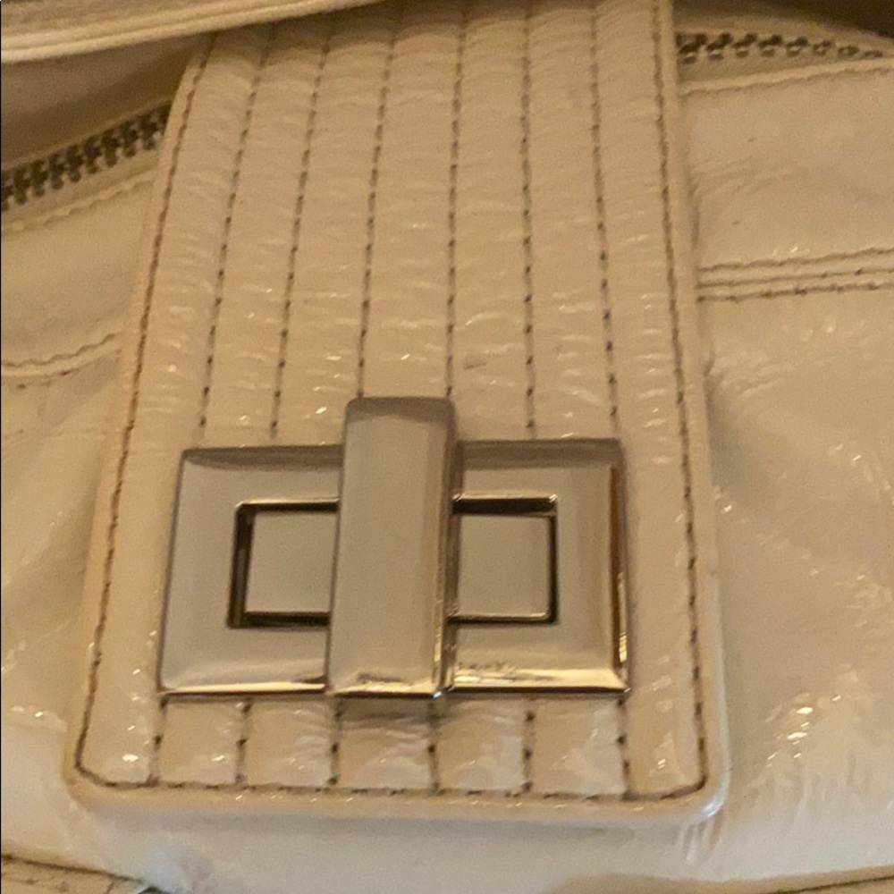 KOOBA Vintage White Patent Leather Satchel - Picture 6 of 15